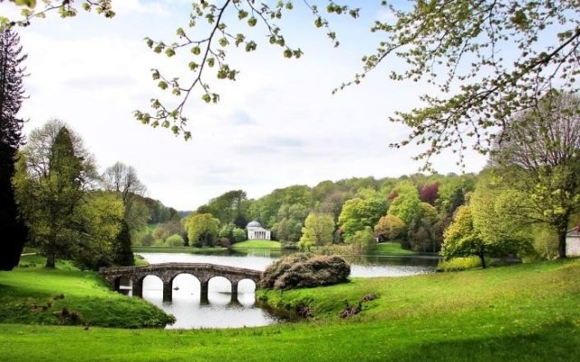 National trust park with lake