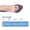 Size guide for the LimbO Toe Cozy sold by LimbO Products