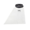 A product only shot of an adult foot LimbO Waterproof Protector, not being worn but on its own and out of the packaging.