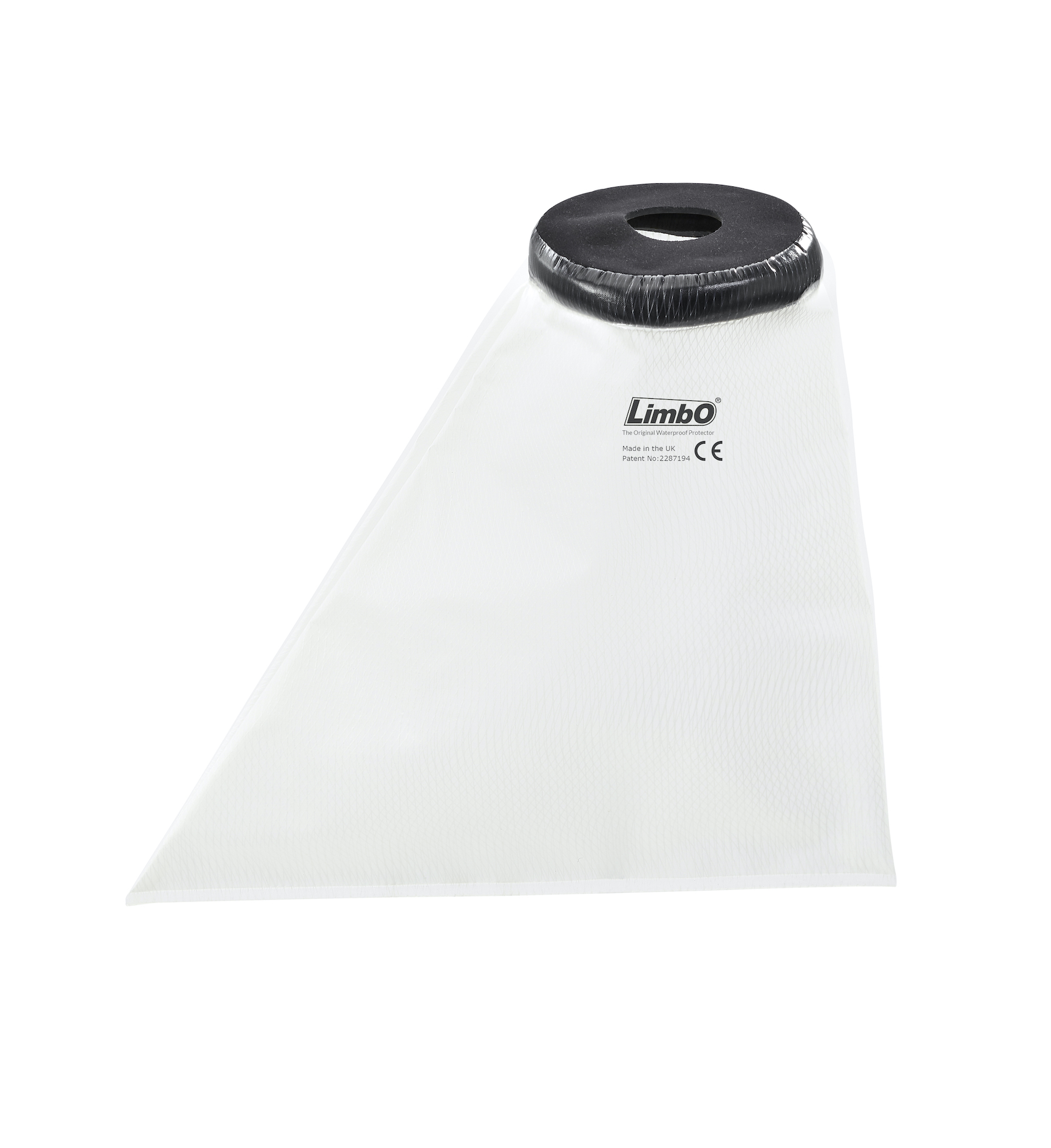 A product only shot of a LimbO Waterproof protector for the foot